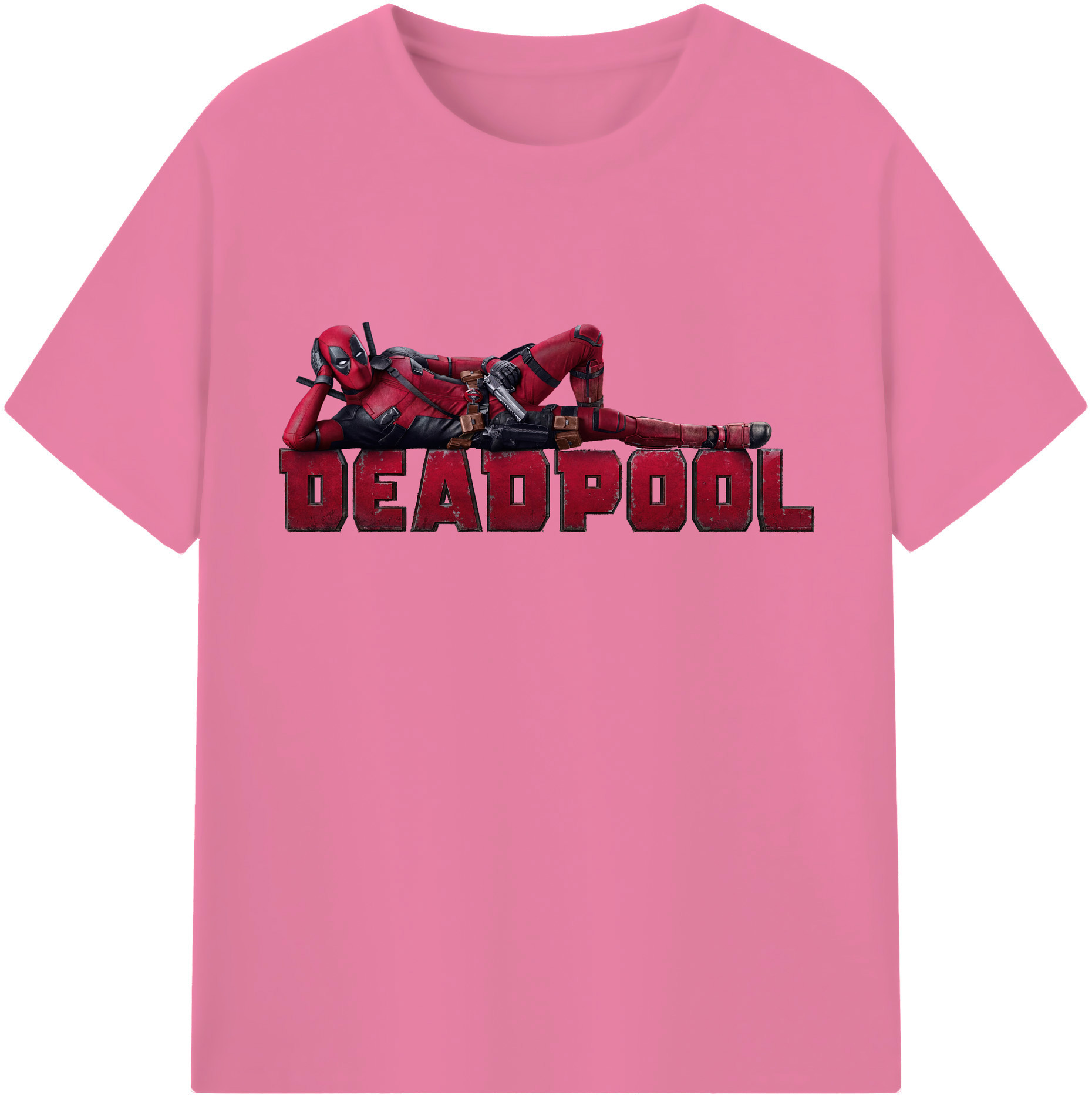（画像用） Deadpool デッドプール 綿100％半袖Tシャツ（フロントプリント）